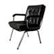 Chrome and black office armchair