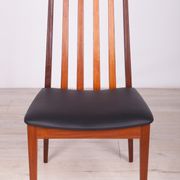 Mid Century Teak & Leather Dining Chairs by Leslie Dandy for G-Plan, 1960