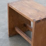 Small modernist oak side table / stool, c.1930