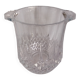 Pineapple-shaped glass bottle cooler with facets