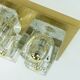 mid century peill & putzler brass CEILING LIGHT with 4 glass cubes 1960s/70