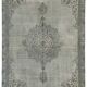 Overdyed Wool Vintage Handmade Carved Rug 169 cm x 288 cm