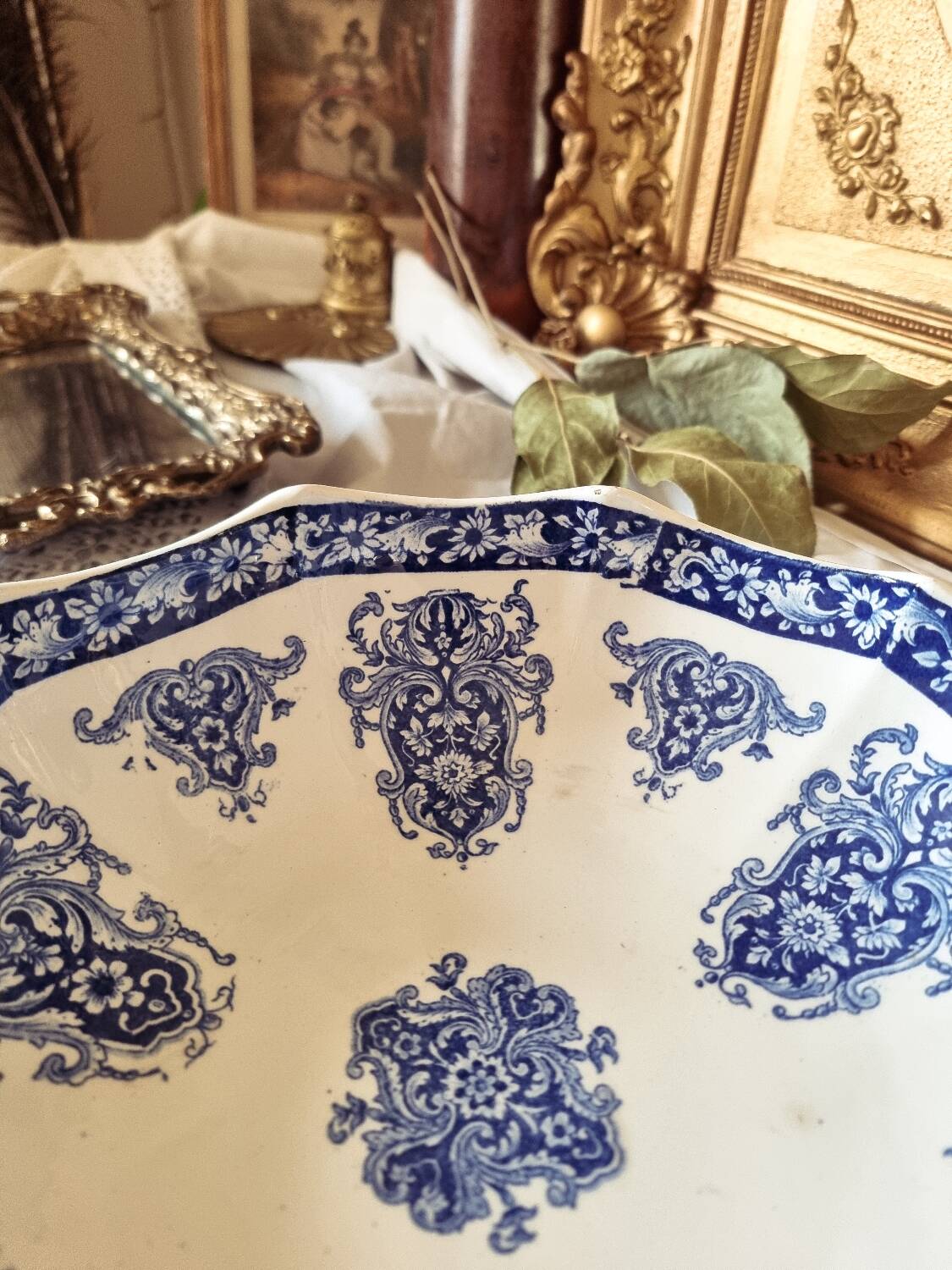 Large ironstone salad bowl, GIEN