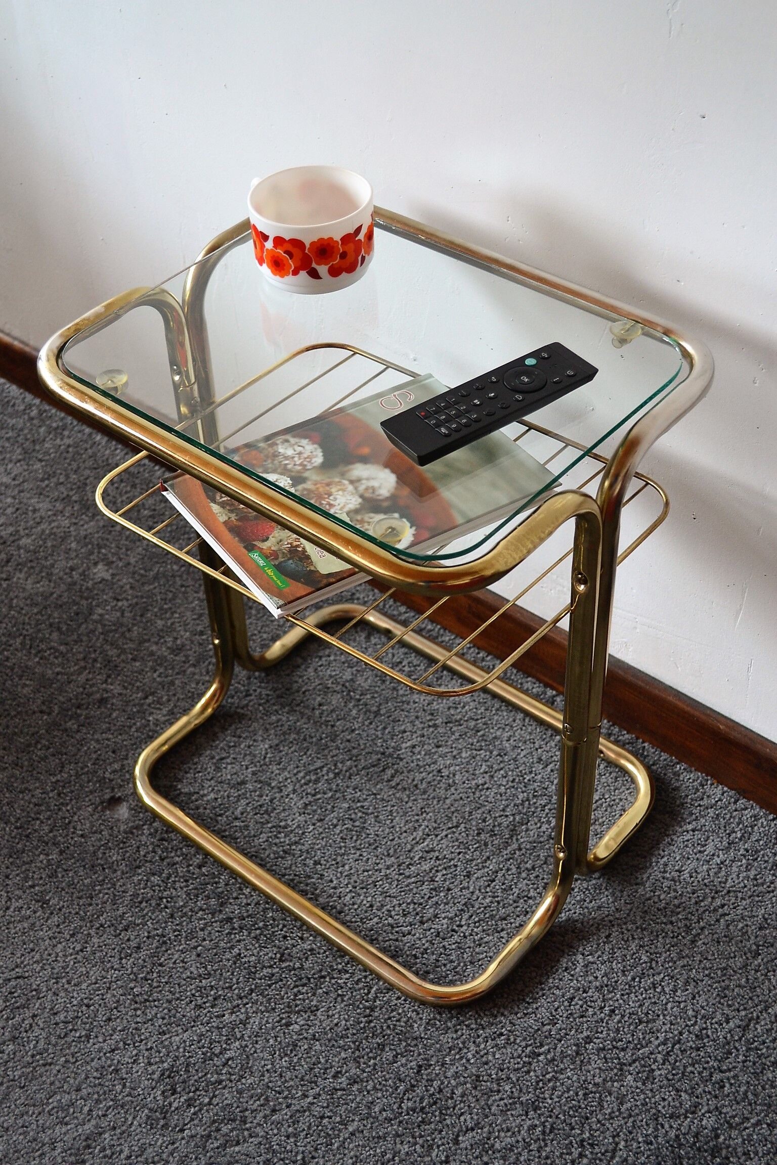 Gold side table