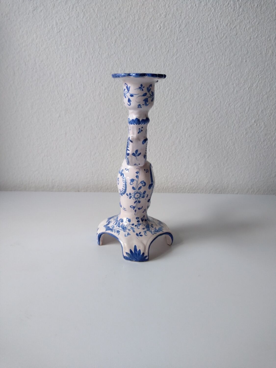 Ceramic chandelier hand-painted with signature