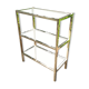 Bookcase furniture gilded and smoked glass vintage 70s Rochebobois