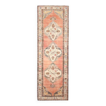 3x11 Red & Brown Persian Runner Rug, 107x336Cm