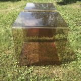 Pair of bedside tables in plexiglass smoked 70