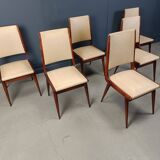 Set of 6 mid century italian dining chairs, 1950s - set of 6