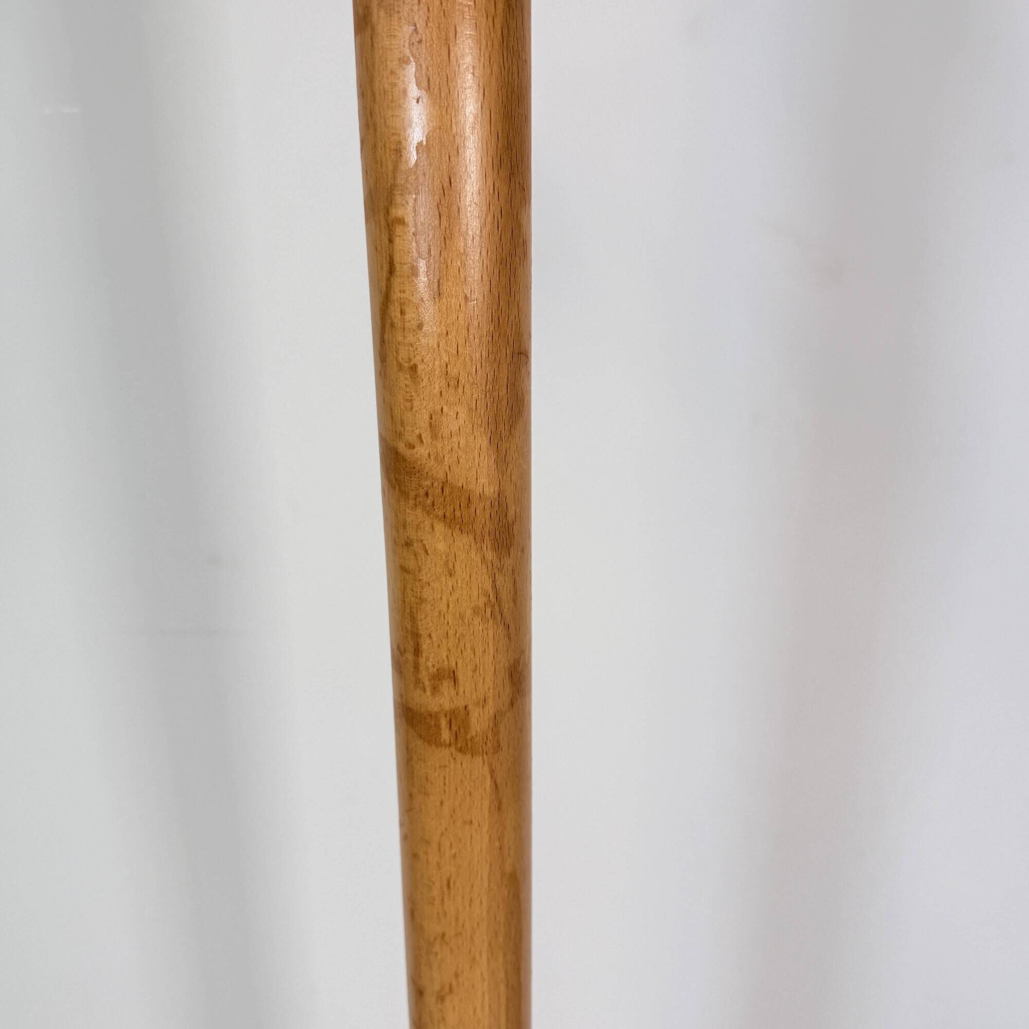 Vintage Postmodern Solid Beechwood Coat Stand – 1970s / 1980s