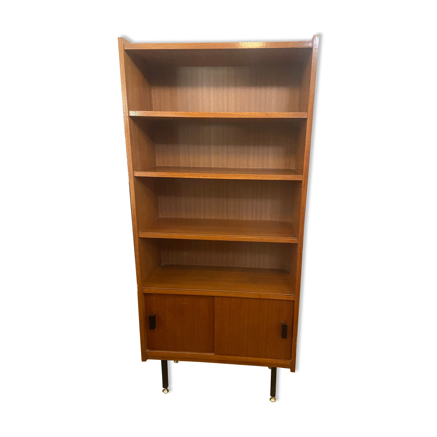 Vintage teak bookcase shelf