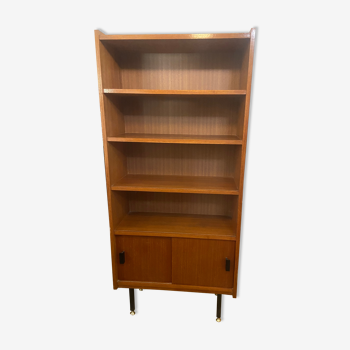 Vintage teak bookcase shelf