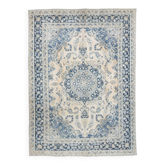 9x12 Antique 57s Classic Pattern Blue Persian Area Rug, 282x385Cm