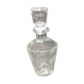 Carafe vintage en verre à 12 pans avec son bouchon
