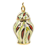 Fifties Lidded Vase H. Bequet Jupiter Hand Painted Ceramics