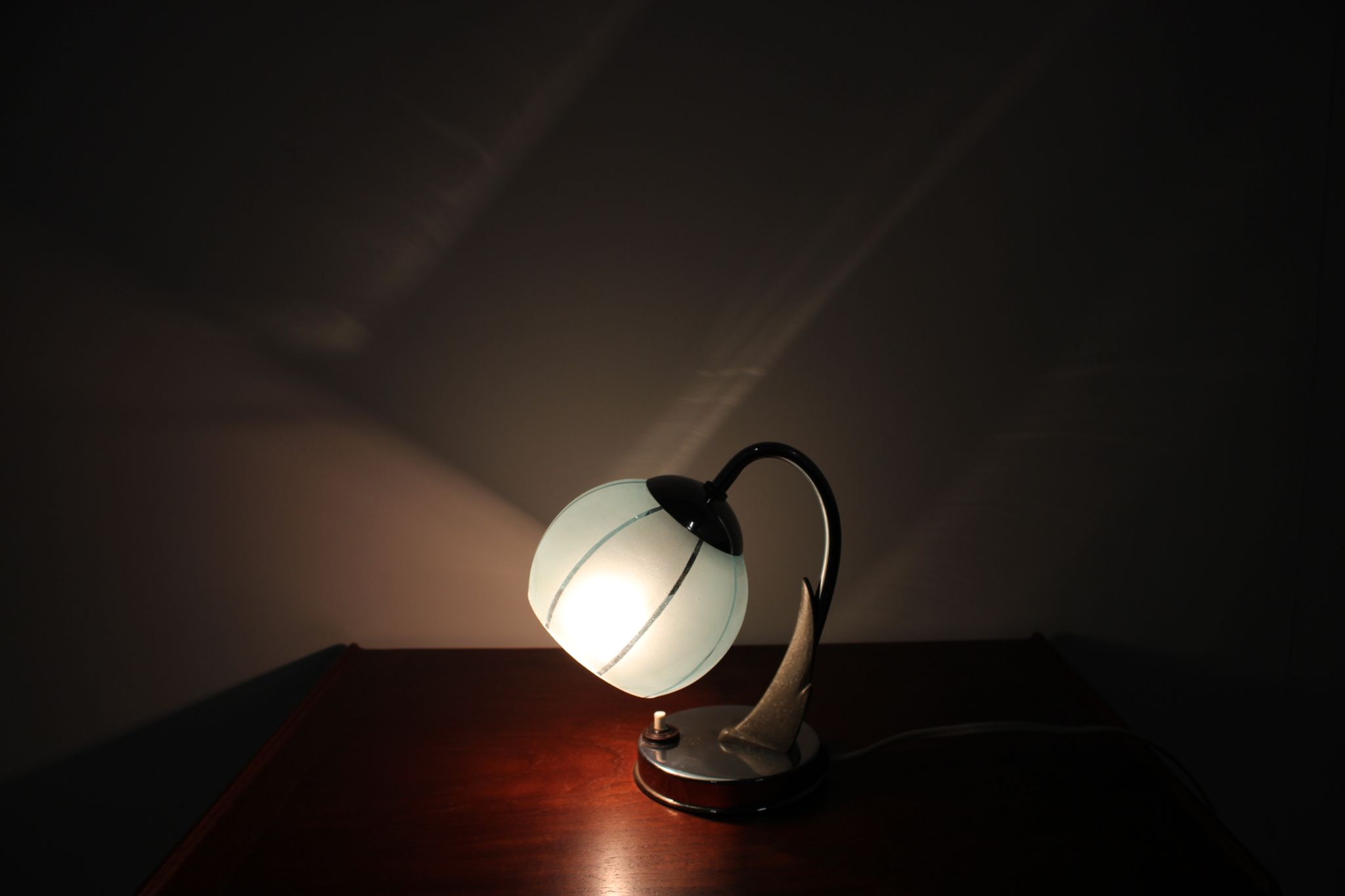 Mid-century blue table lamp, 1950´s.