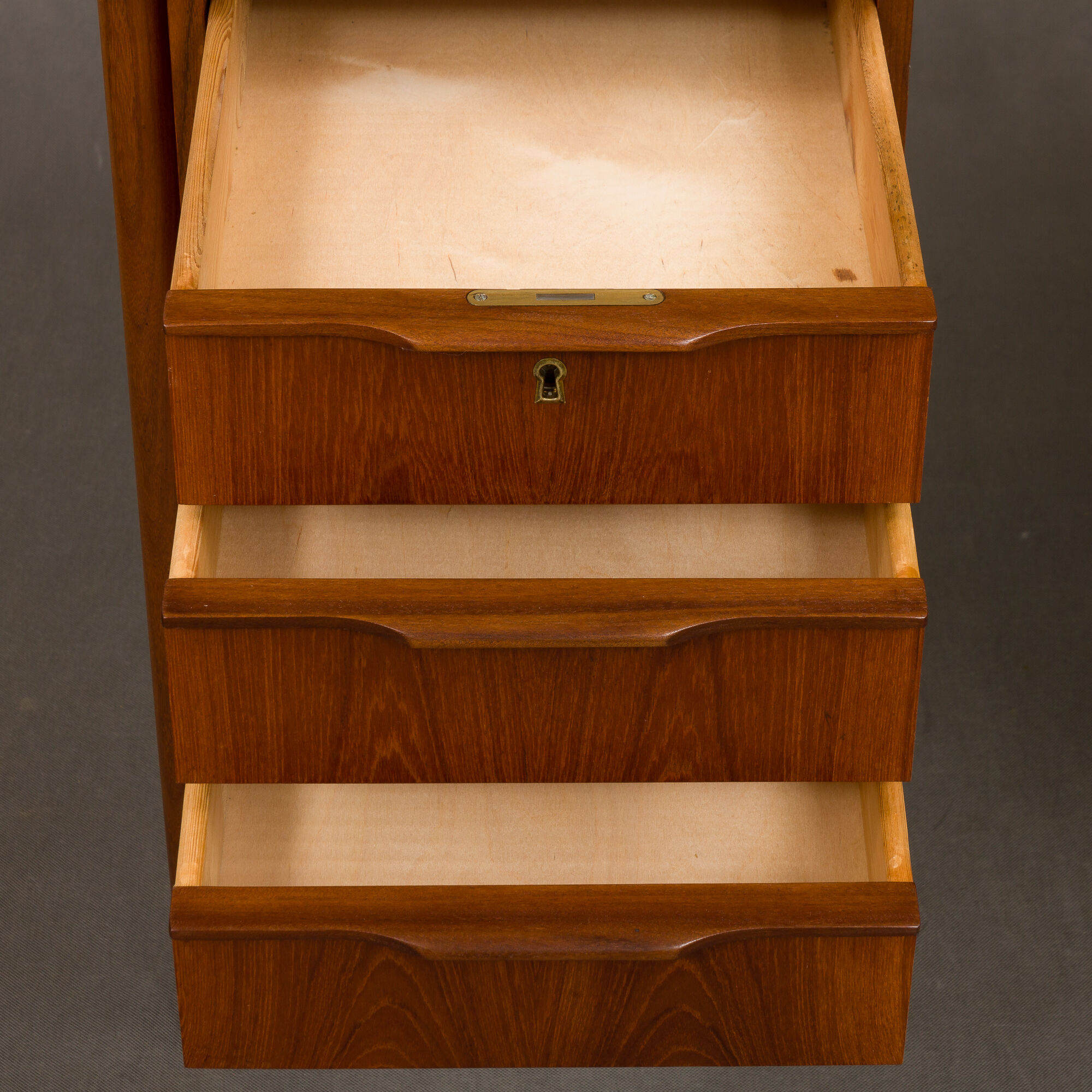 Danish teak desk with 6 drawers