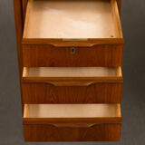 Danish teak desk with 6 drawers