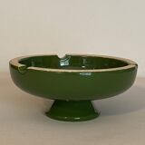 Vintage green ashtray on foot