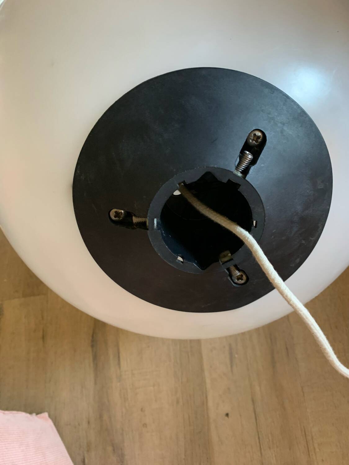 Large floor ball lamp