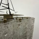 Glass Tubes Chandelier Flush mount from Doria Leuchten, 1960s