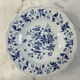Set of 6 deep plates Salins Royal France with blue floral decoration.