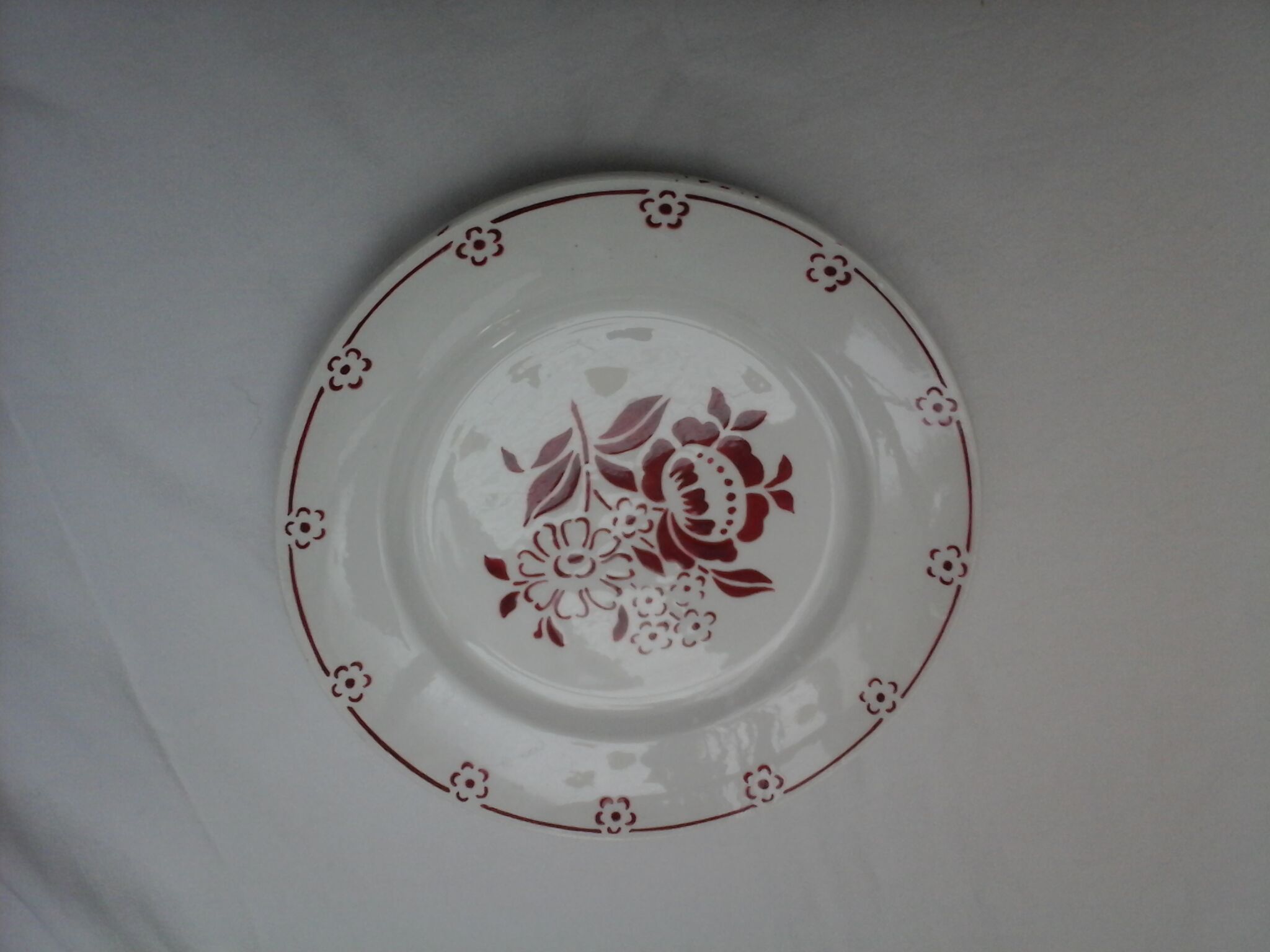 Assortment of 12 dominant plates red and green