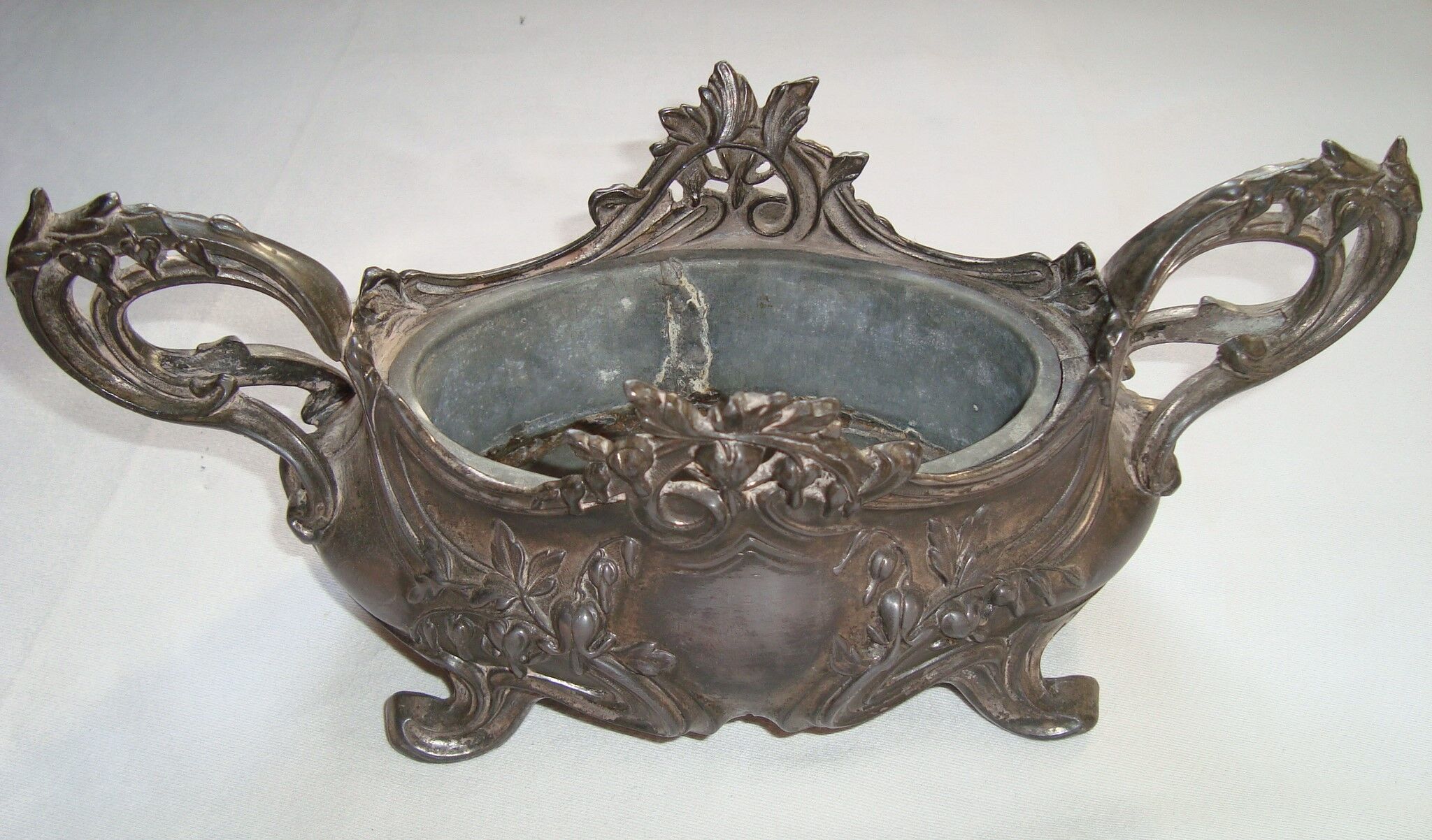 Cast Iron Planter with French Vintage Handles