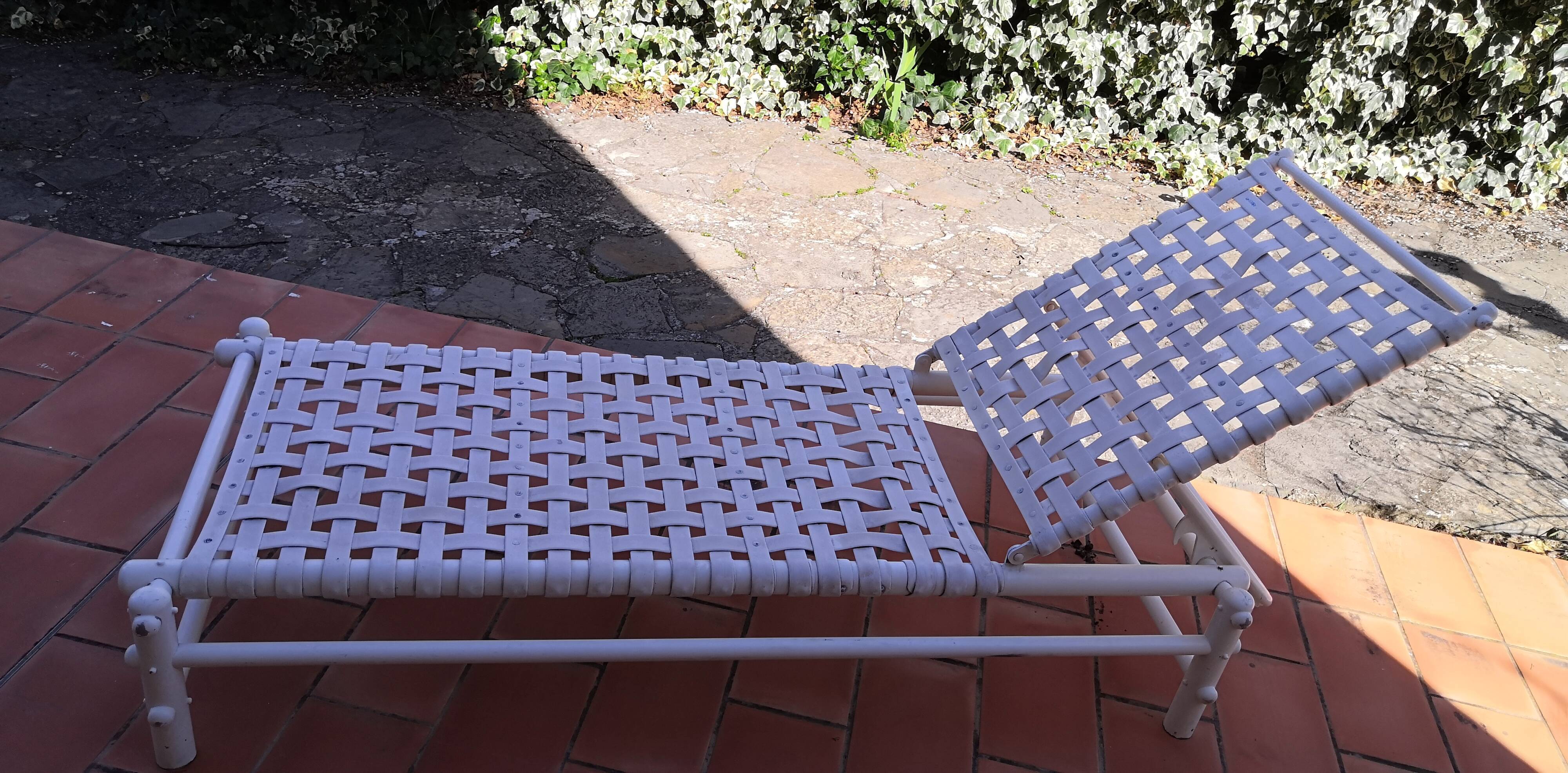 Vintage woven deckchair Triconfort 1980 France