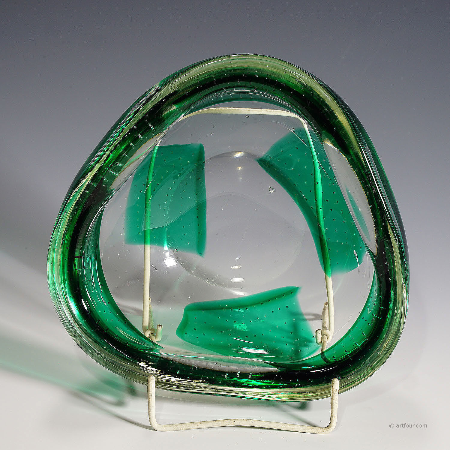 Dino Martens for Aureliano Toso glass bowl Coppa Pesante 1940s