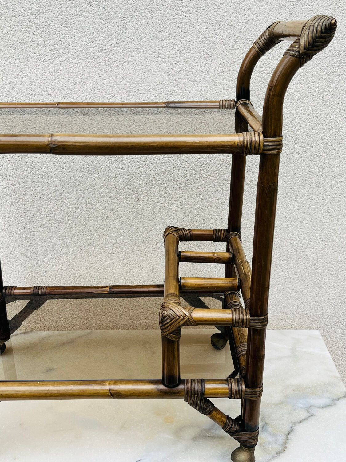 Bamboo bar trolley from the 70s