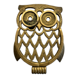 Old brass owl table mat