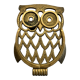 Old brass owl table mat