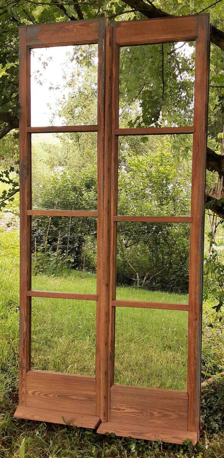 Double-leaf mirror (French window)