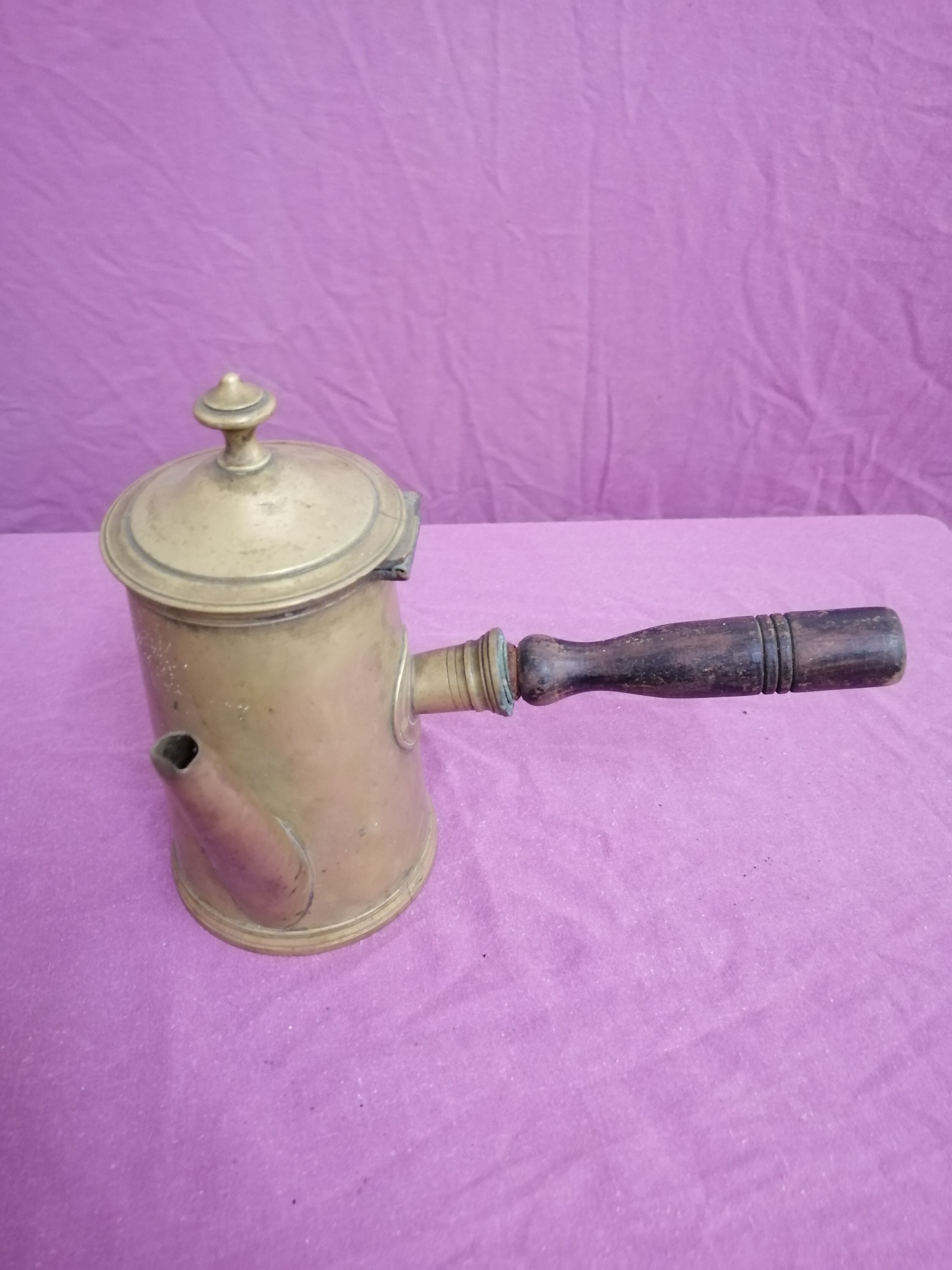 Vintage brass chocolatiere 1900