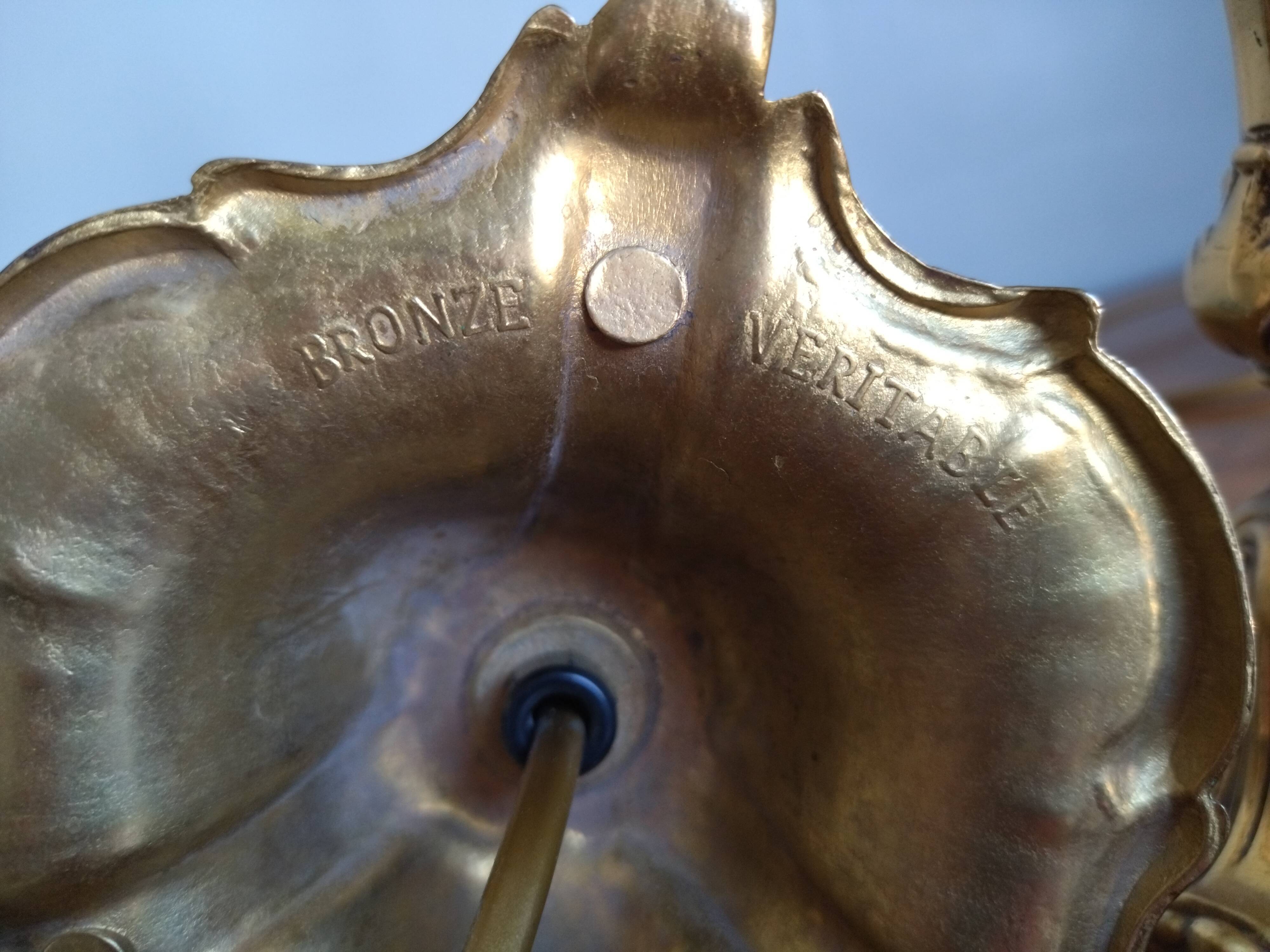 Pair of vintage bronze lamps