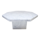 Octagonal vintage coffee table in Carrara marble 70s