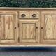 Renovated 3-door sideboard in raw solid wood 147cm