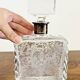 Crystal and 925 silver whisky decanter – Engraved floral decoration