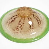 Three large colored 1930s glass bowls by Karl Wiedmann for WMF Ikora