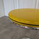 Vintage Yellow Bar Table: Chrome Bauhaus Style, 1970s High Coffee Table