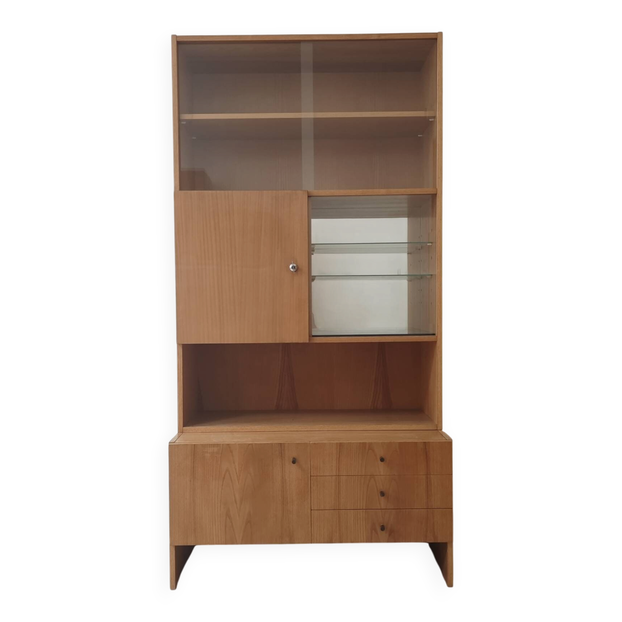Tall two-body cupboard by Drevotex Zamberk 1977