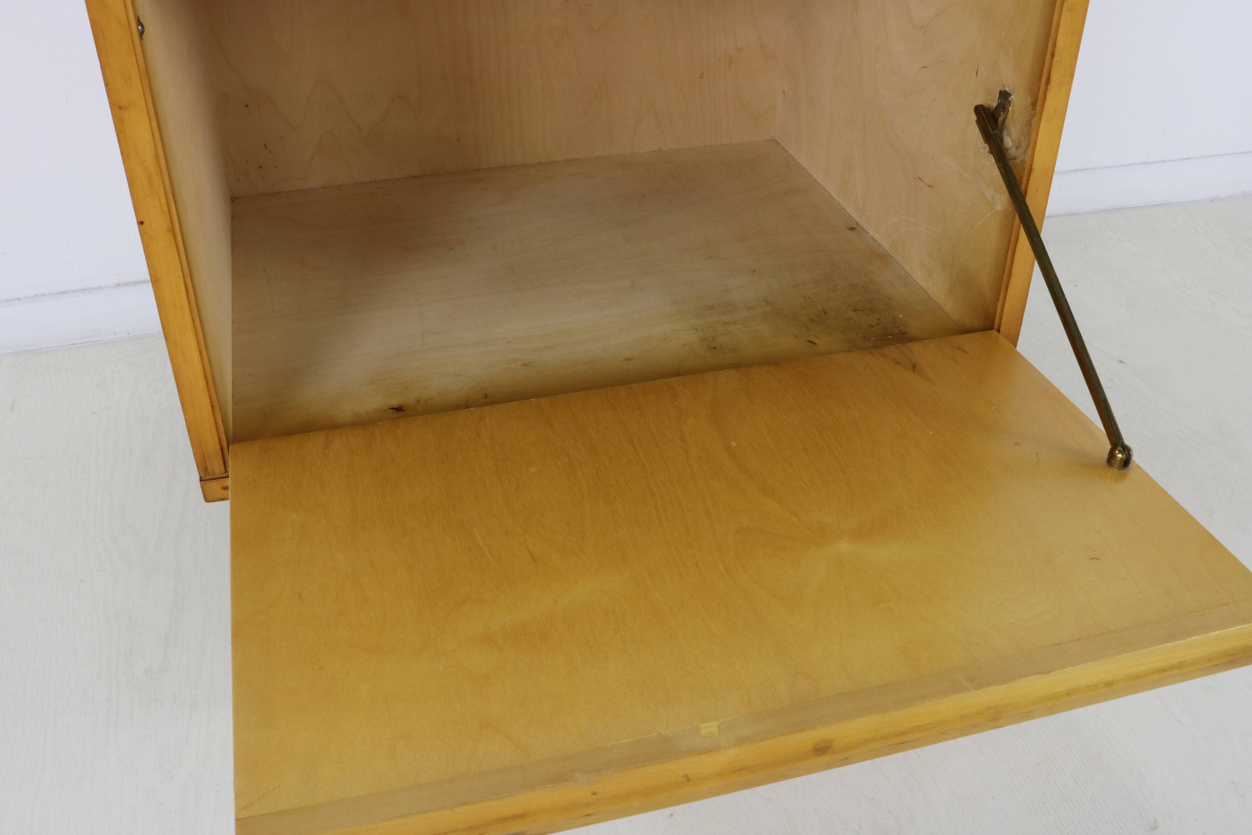 UMS Pastoe small birchwood nightstand by Cees Braakman for Pastoe