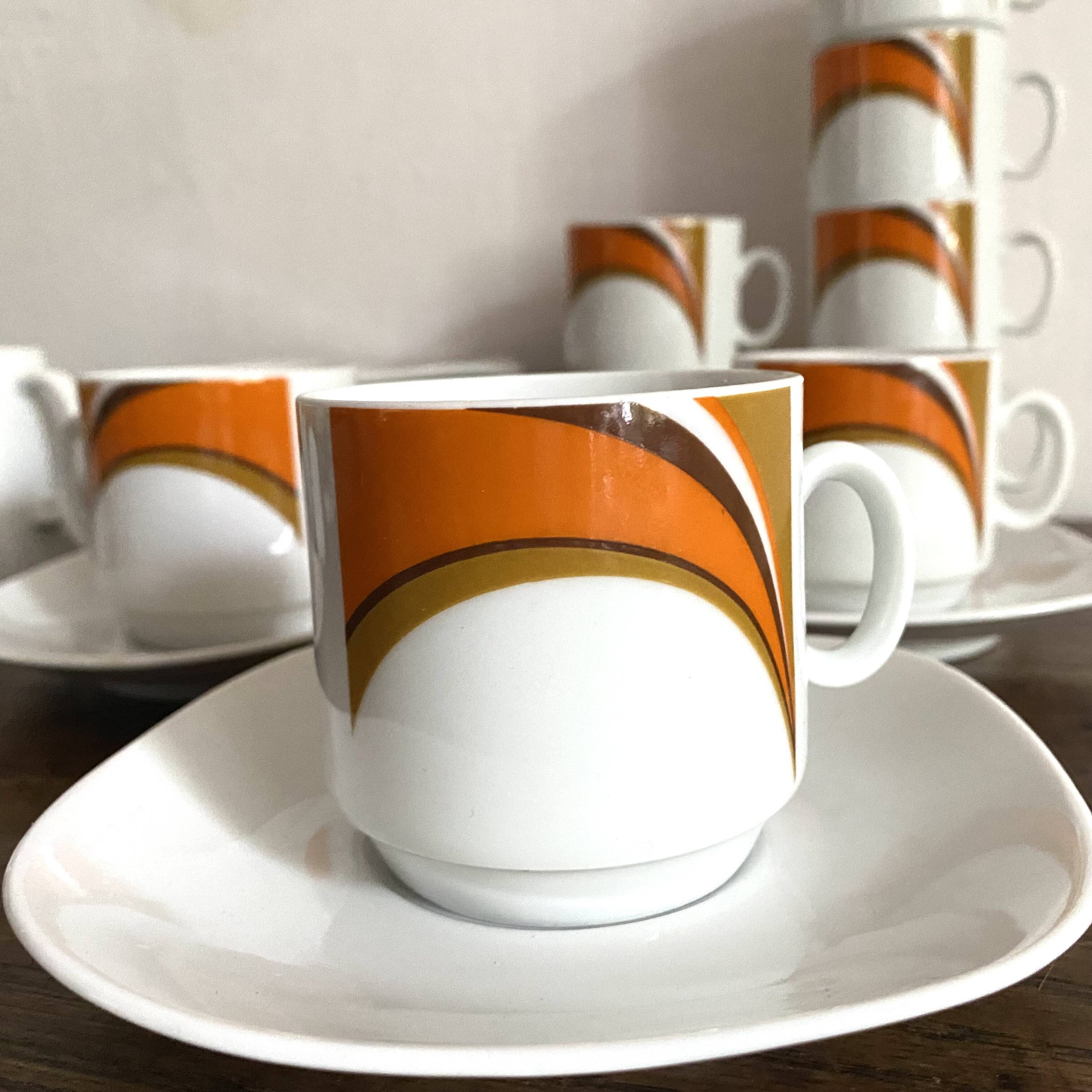 Vintage Schirnding Bavaria Coffee Mugs, 70s