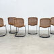 Set of six Cidue rattan dining chairs