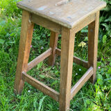 Solid oak workshop stool