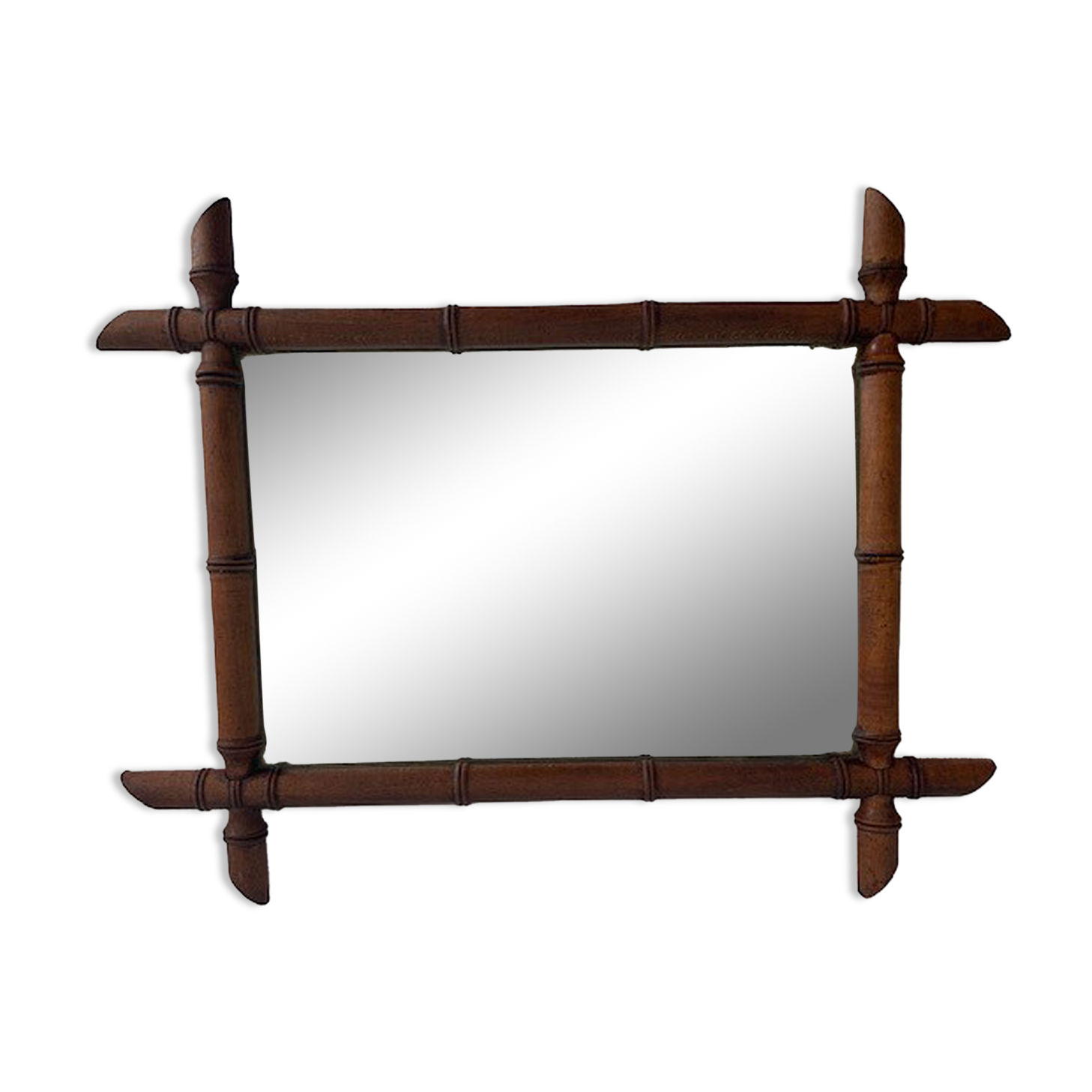 Bamboo barber mirror 43x55cm