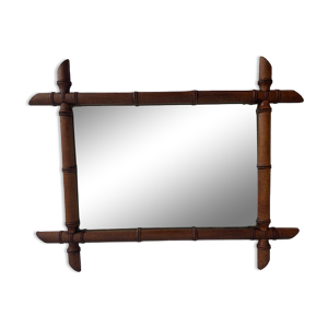 miroir barbier bambou