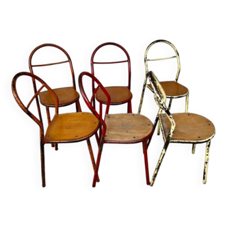 Chaises mobilor des annees 1950 patine d'origine serie de 6