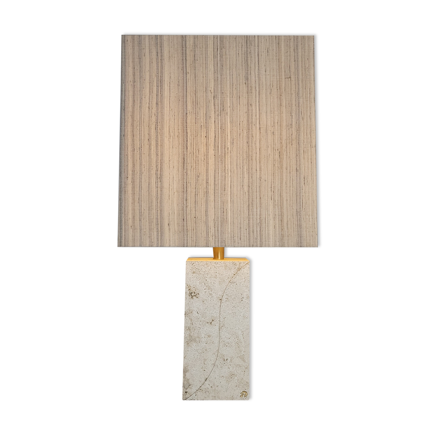 Travertine lamp by Peter Draenert, Germany 1970s